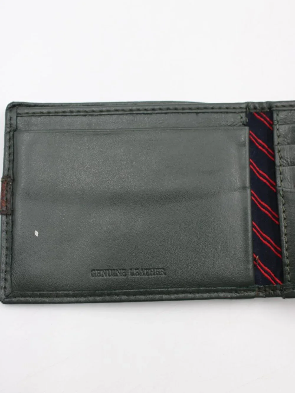 Tommy Hilfiger Genuine Leather Bifold Wallet Gray Black Logo Multi Card Slots